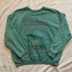 Wild Fable Teal Beach Fleece Pullover